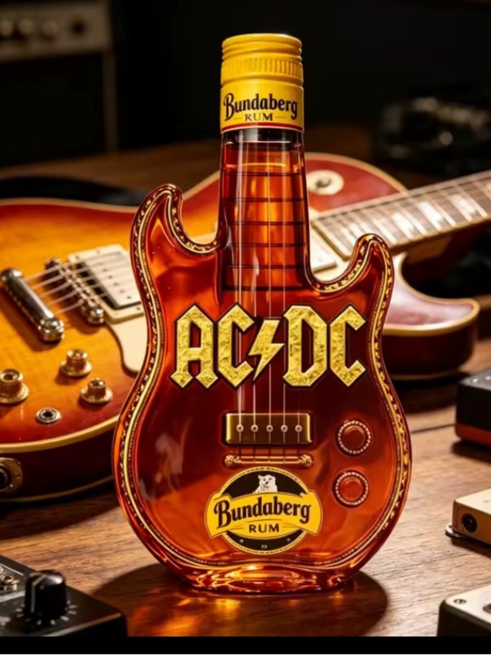 AC/DC Guitar Bottle  Decanter - Picture 8 of 12
